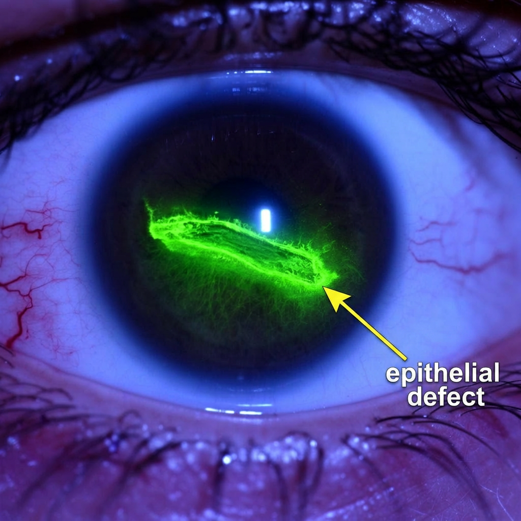 Illustration of Corneal Abrasion